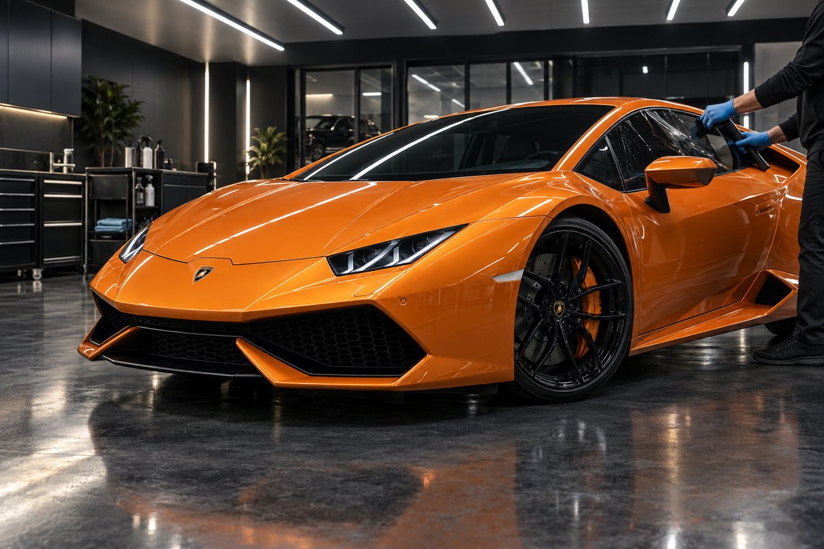 Exotic Car Ceramic Tint on a premium vehicle at Tunes-N-Tint, serving Tampa, FL
