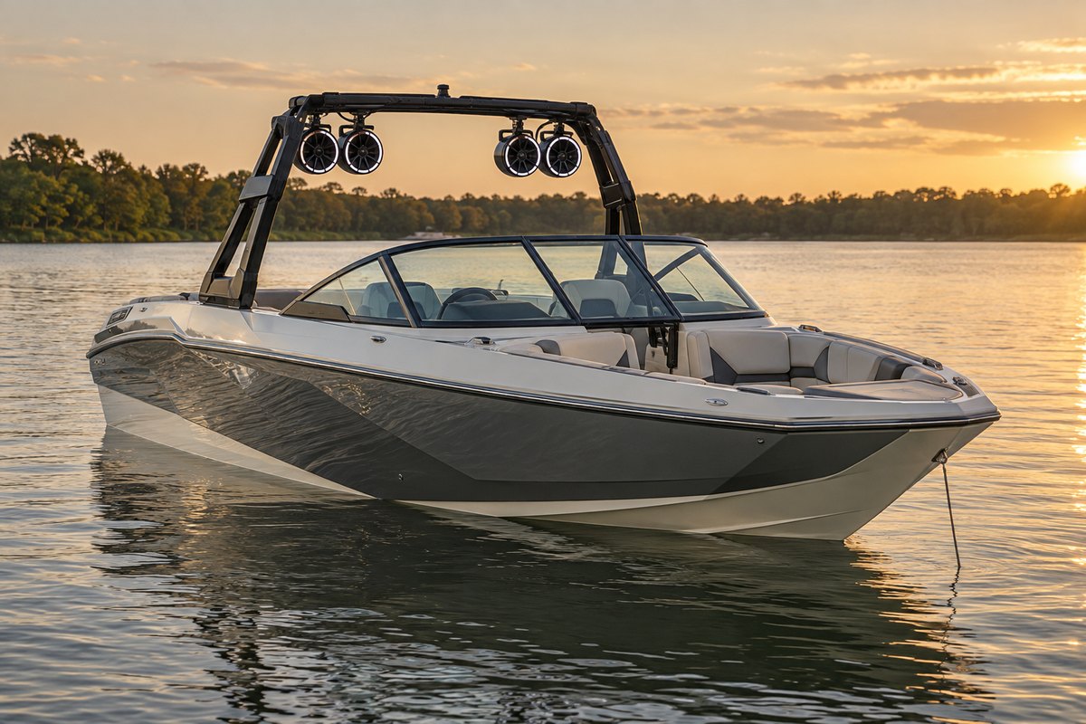 Marine Audio on a premium vehicle at Tunes-N-Tint, serving Groveland, FL