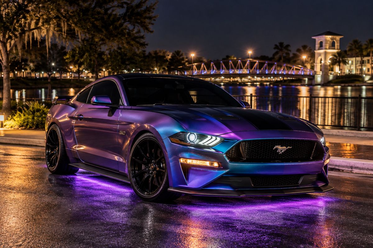 Color-Change Vehicle Wrap on a premium vehicle at Tunes-N-Tint, serving Ocoee, FL